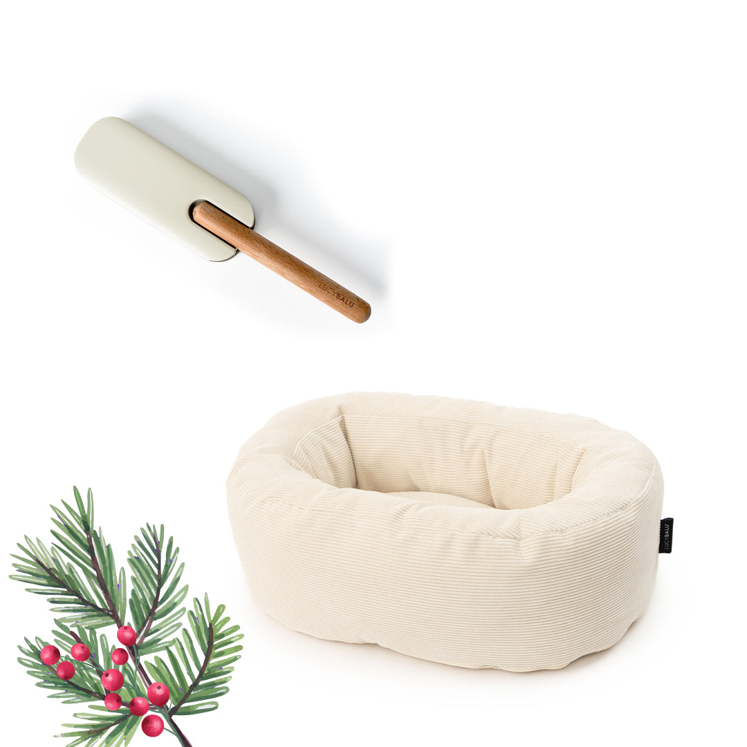 Katzenbett & Fusselbürste Set