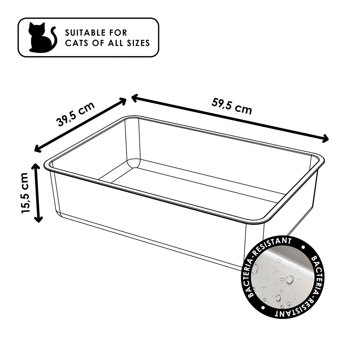 STEELOO cat litter box