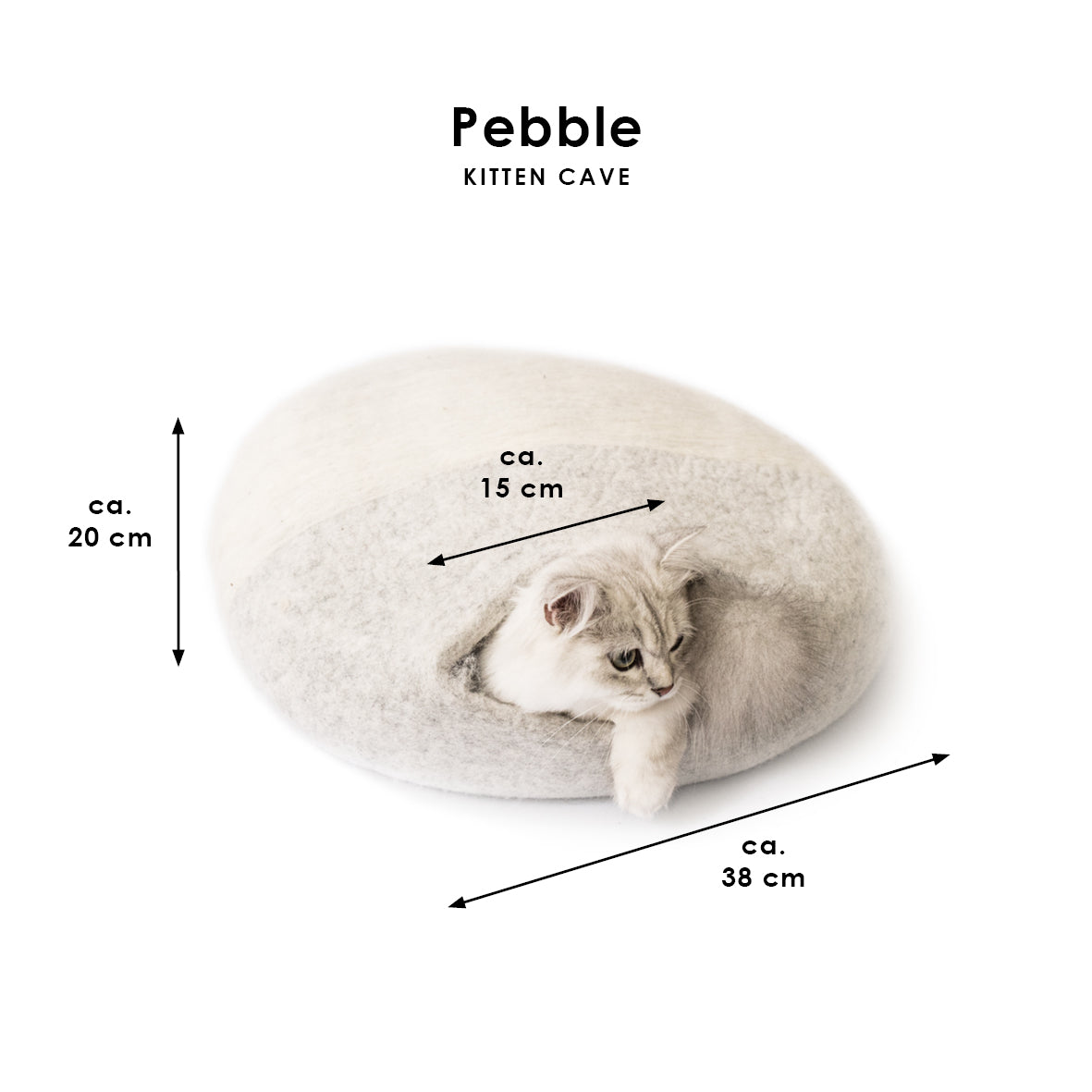 PEBBLE felt cave for cats