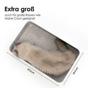 Extra großes Katzenklo aus Edelstahl