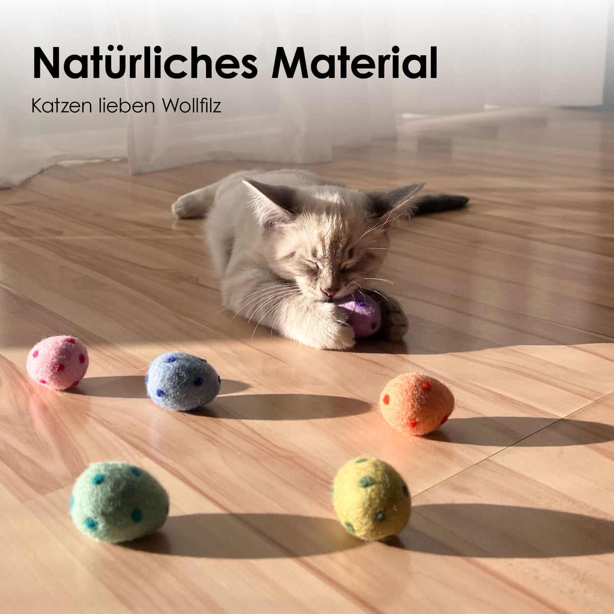 RAINBOW EGGS Cat toy