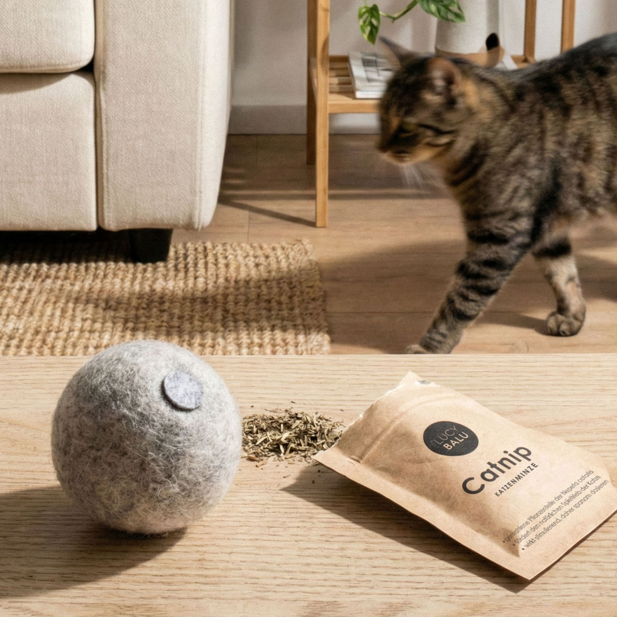 MINT BALL Balle en feutre catnip