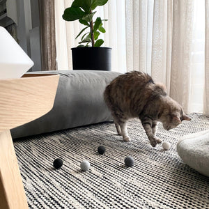 Graue Filzbälle für Katzen LucyBalu