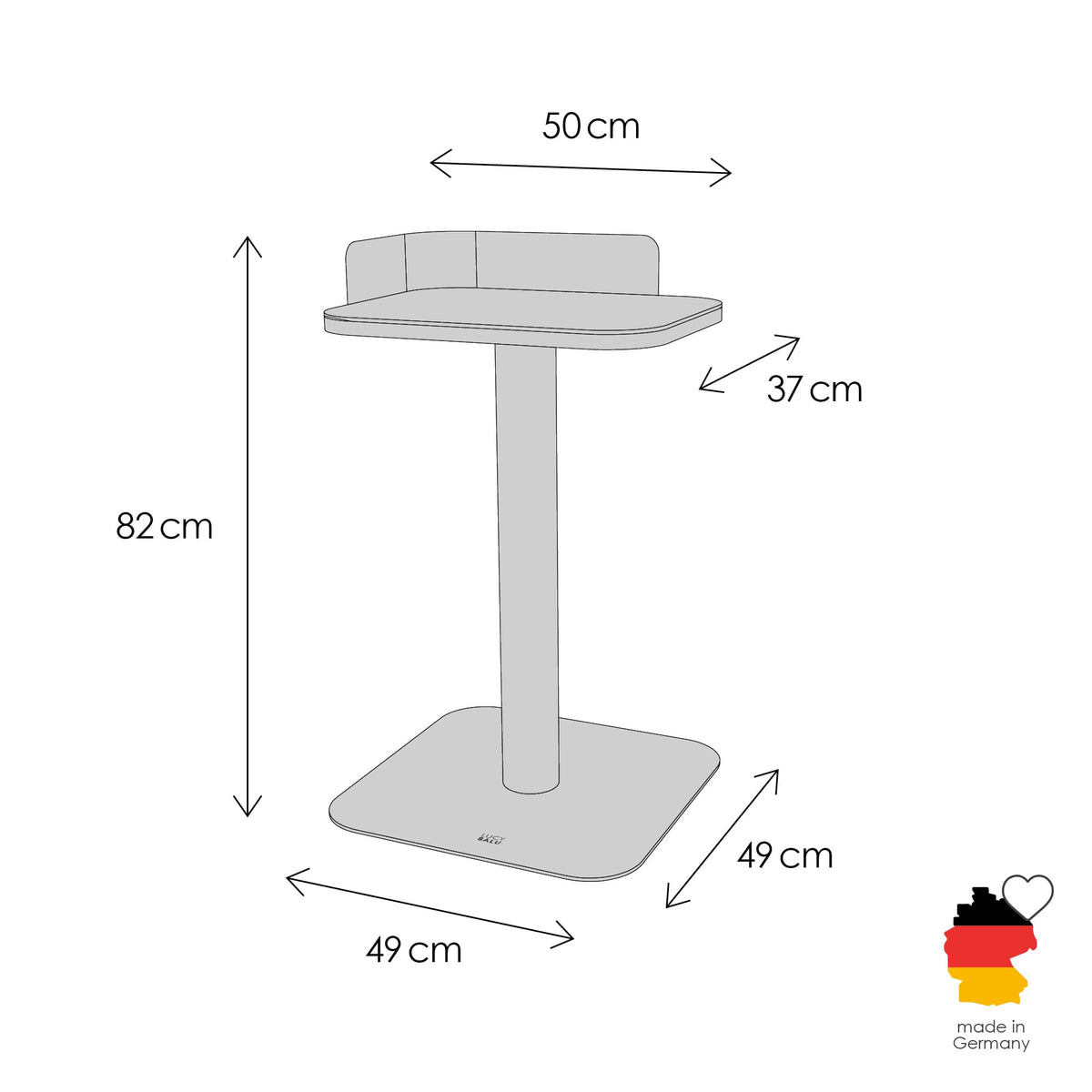 Plateau Katzen Kratzbaum Maße