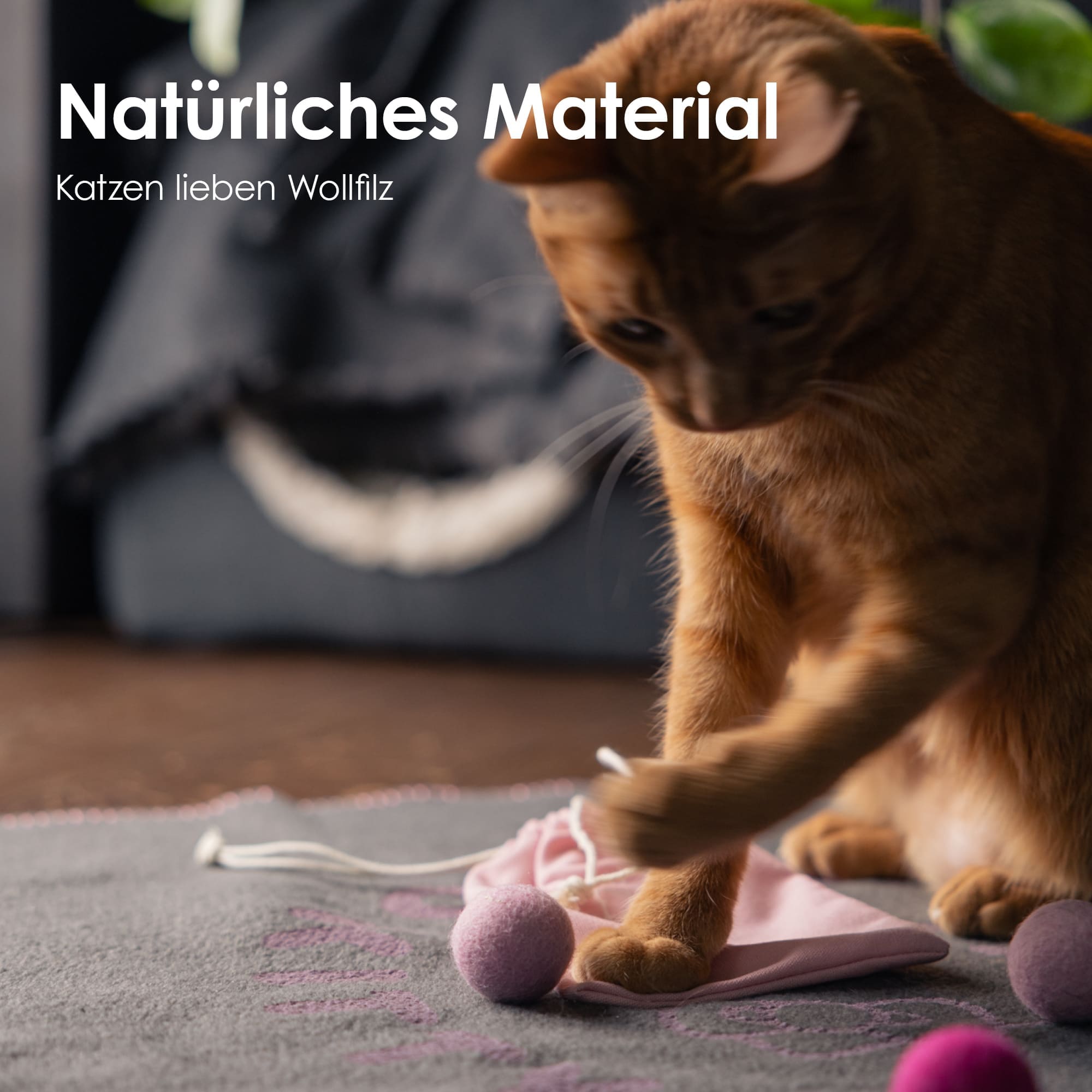 Felt cat toy balls - Hello Kitty Edition by LucyBalu