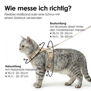 Katzengeschirr richtig messen