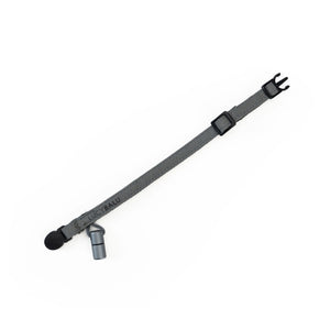 Katzenhalsband in Anthrazit mit Sicherheitsverschluss und eleganter Notfallkapsel.