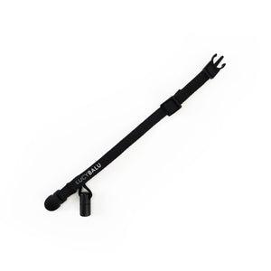 Verstellbares Katzenhalsband in Schwarz mit Sicherheitsverschluss und wasserdichter Notfallkapsel.