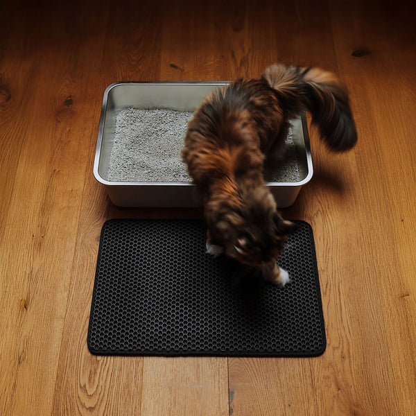 LucyBalu® Katzenstreumatte - Unterleger für Katzentoiletten