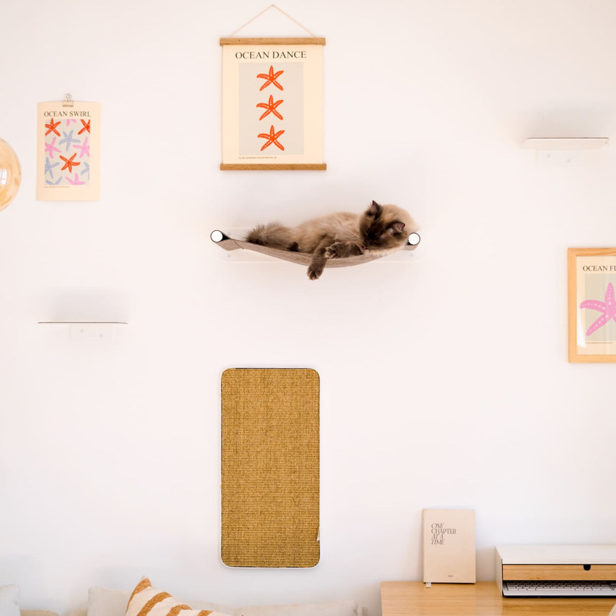 Set per parete per gatti bianco - SCRATCHPAD