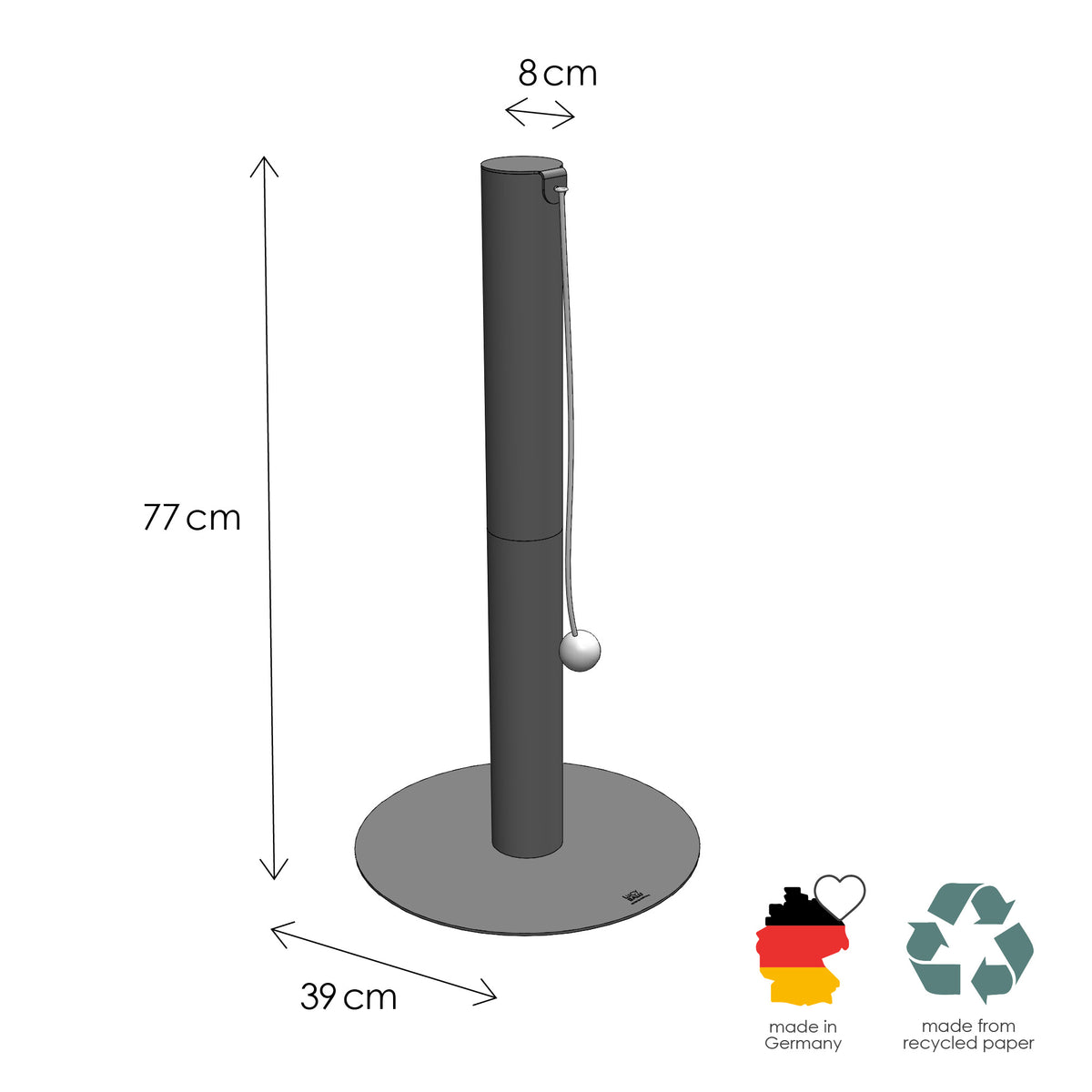 PAPERPOLE free-standing scratching post