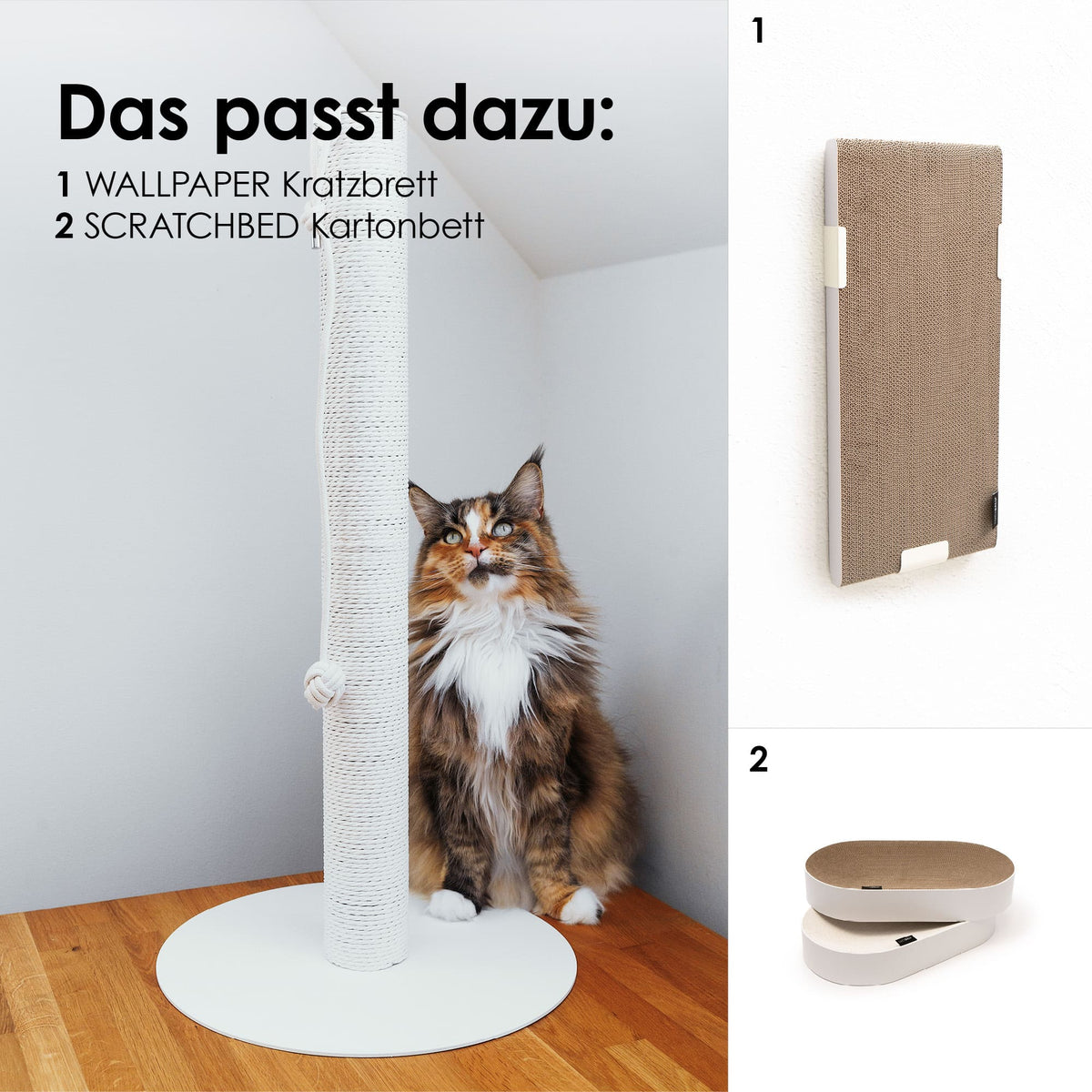 PAPERPOLE free-standing scratching post