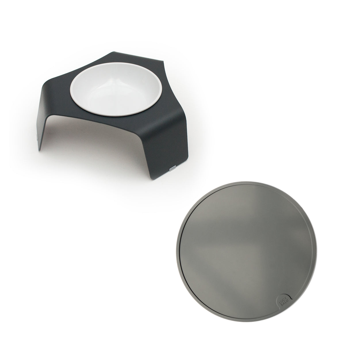 Cat food bowl & place mat set